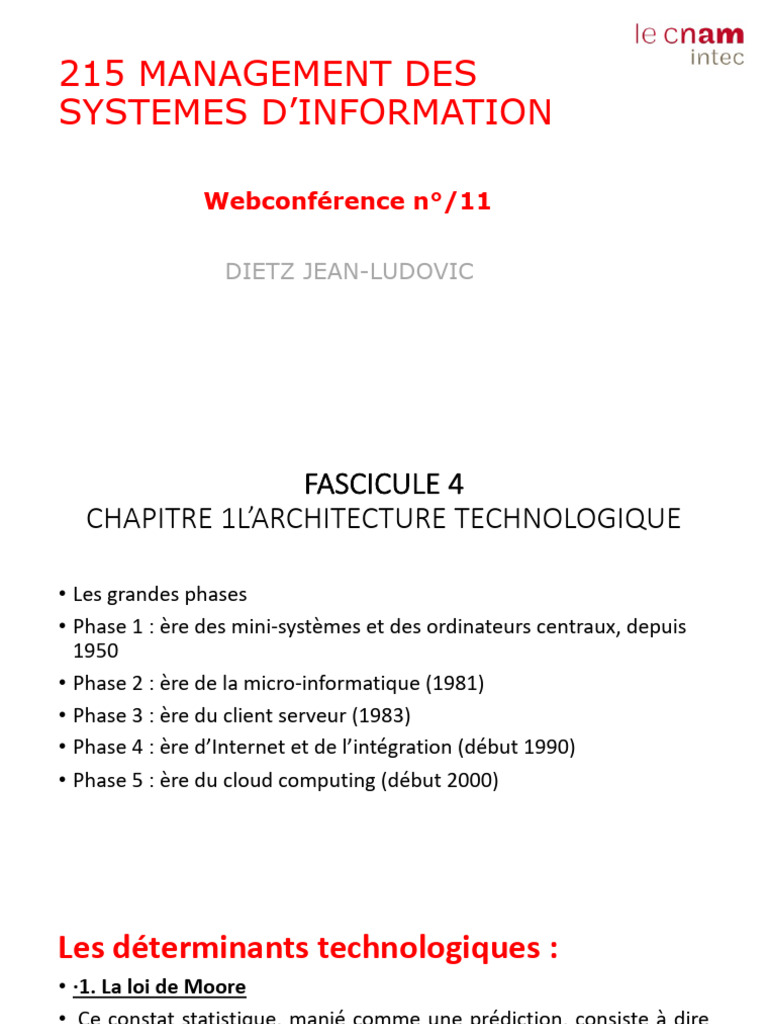 Architecture Technologique des Systèmes IT | PDF | Serveur ...