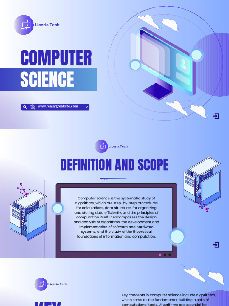 Blue Purple Modern Animated Computer Science Presentation PDF | PDF ...