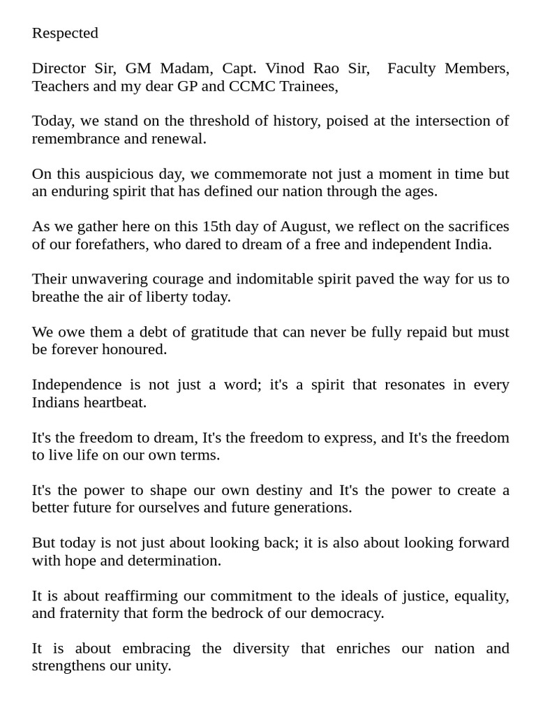 independence day speech original movie