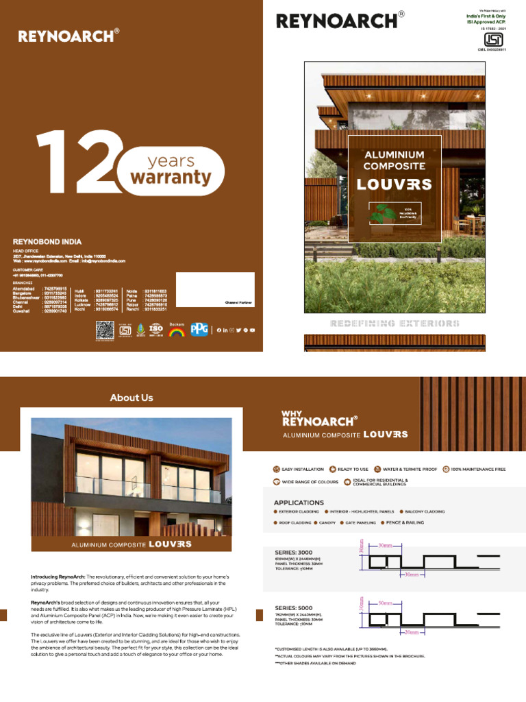 Reynoarch ACP Louvers Brochure 1 Compressed 1 | PDF