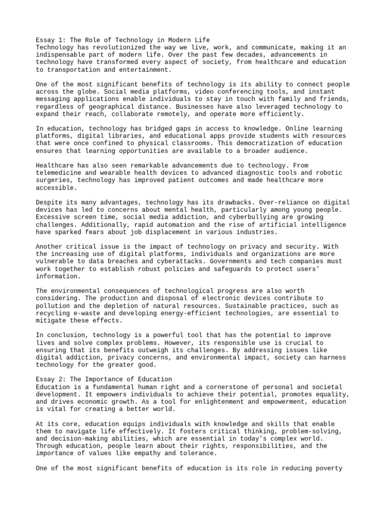 The Role of Technology in Modern Life | PDF | Climate Change | Climate ...