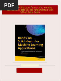 Hands-on Scikit-Learn for machine learning applications: data science fundamentals with Python David Paper all chapter instant download