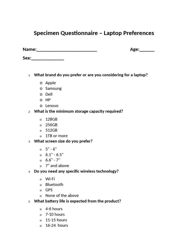 Economic Questionnaire Pdf Laptop Desktop Computer