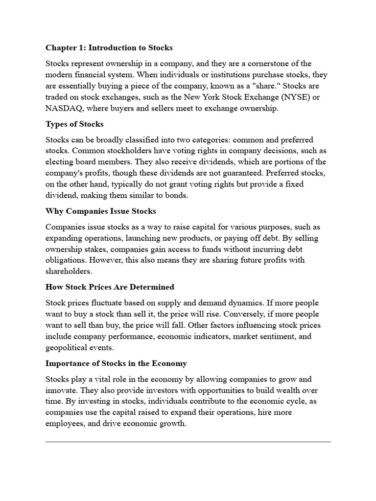 Introduction to Stock Investing Basics | PDF | Investing | Stocks