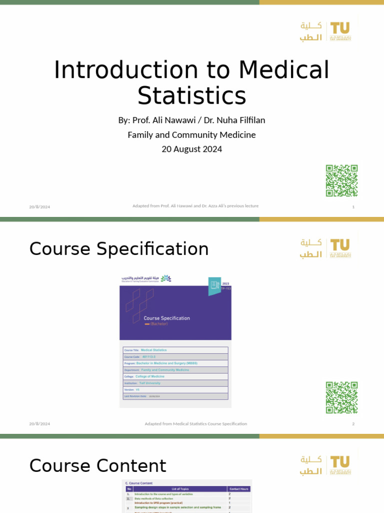 Medical Statistics Overview and Importance | PDF | Level Of Measurement ...
