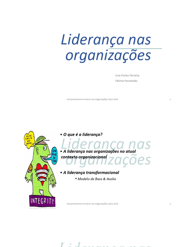 Liderança Transformacional e Transacional | PDF | Liderança ...
