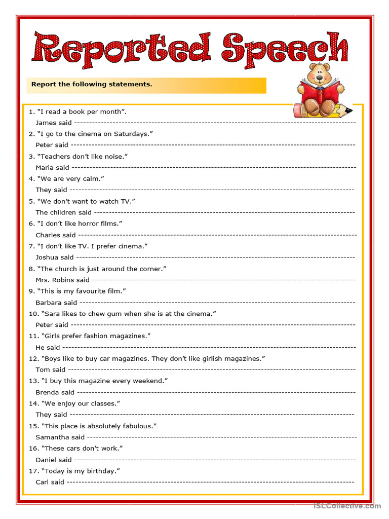 Reported Speech | PDF