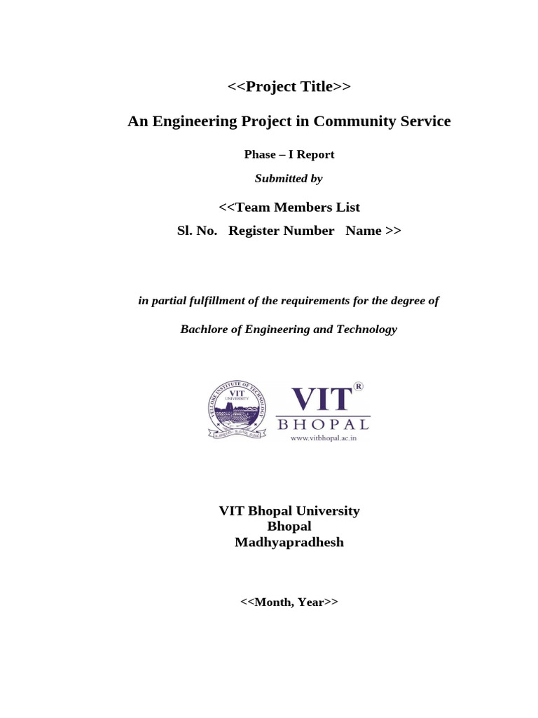 Engineering Community Service Project Report | PDF | Computing