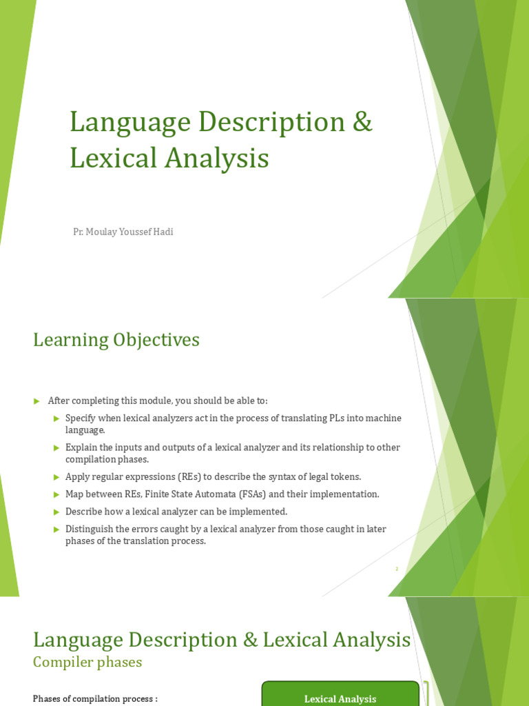 MOD 04 - Language Description & Lexical Analysis | PDF | Computer ...