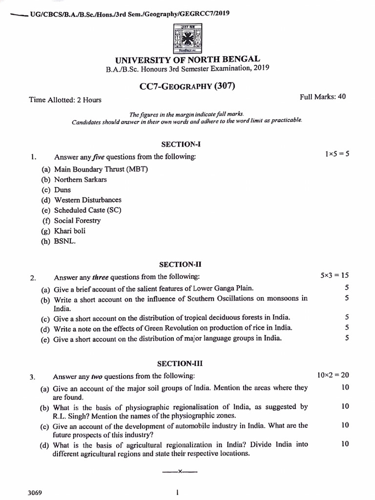 Geography CC7 2019 HelpNbuExam | PDF | Earth Sciences