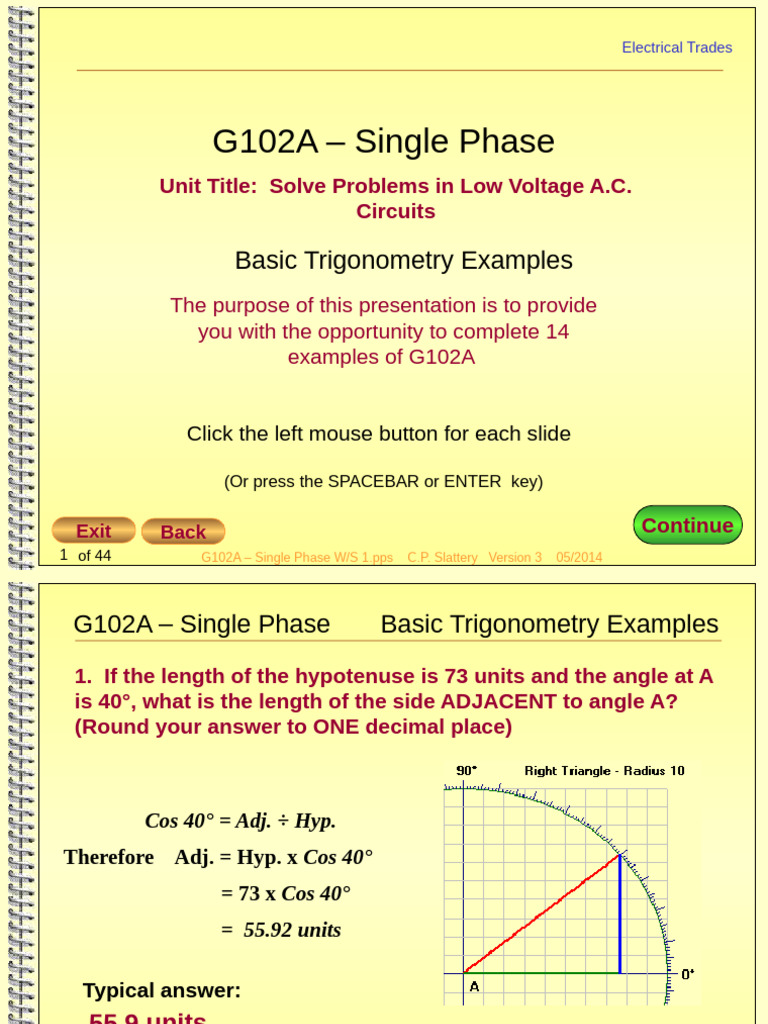 Trigonometry Problems for A.C. Circuits | PDF | Trigonometry | Triangle