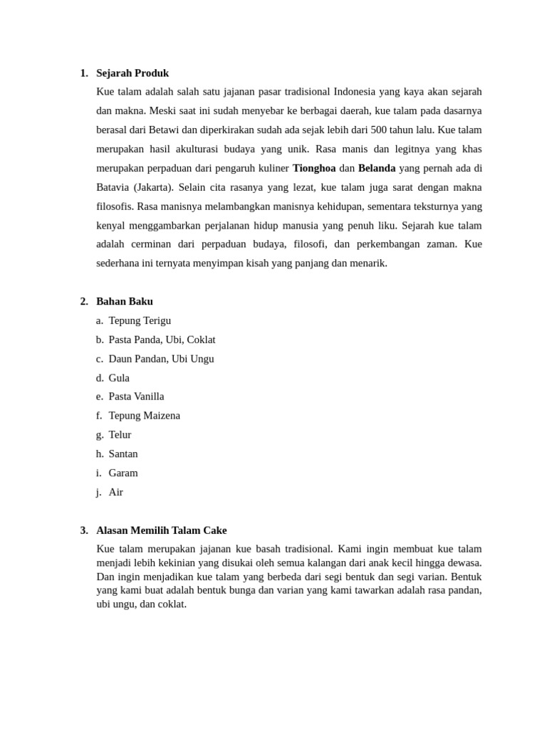 Talam Cake | PDF