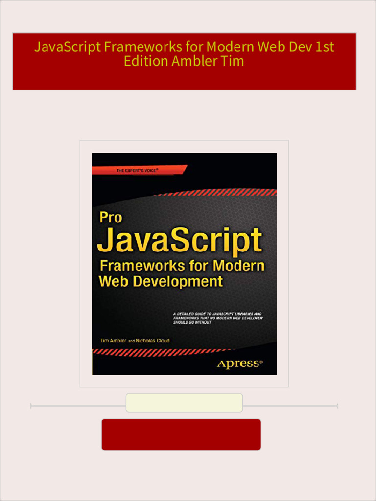 JavaScript Frameworks for Modern Web Dev 1st Edition Ambler Tim 2024 ...