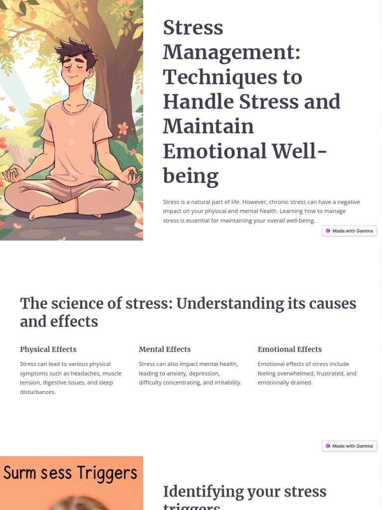 Stress Management Techniques To Handle Stress and Maintain Emotional ...
