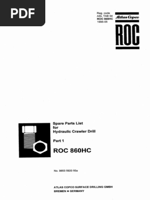Atlas Copco Roc 860 HC Part1 PDF Free | PDF