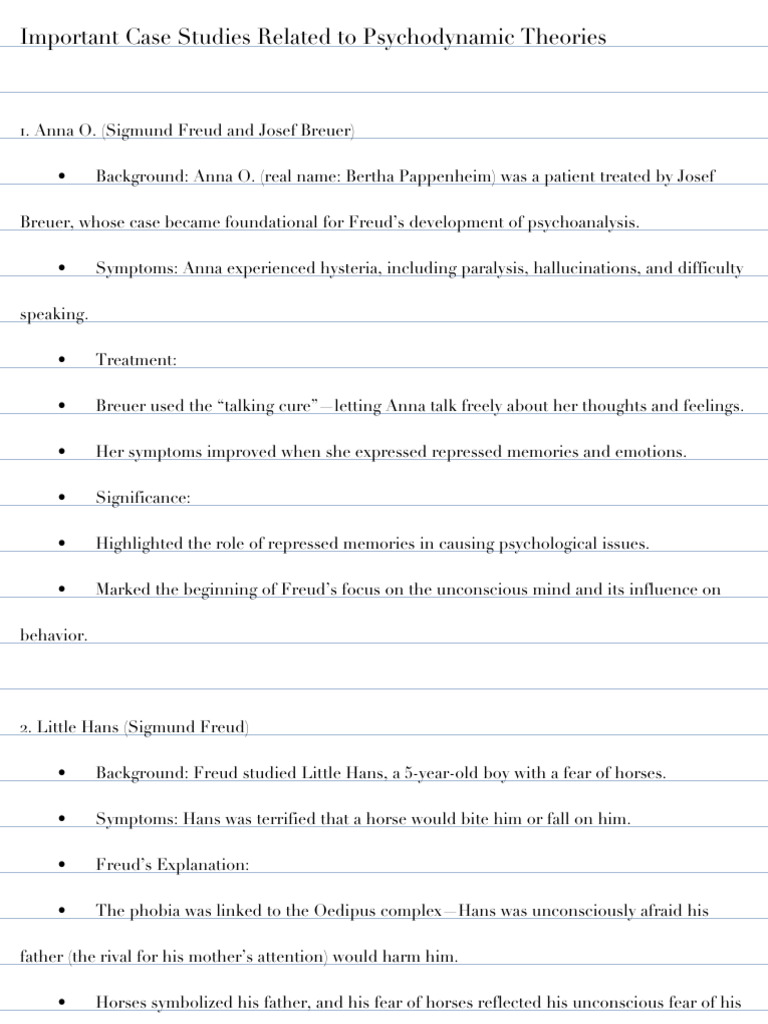 Case studies | PDF | Classical Conditioning | Sigmund Freud