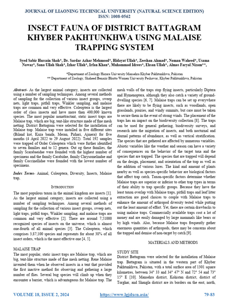 Insect Fuana of Batgram | PDF | Insects | Biodiversity