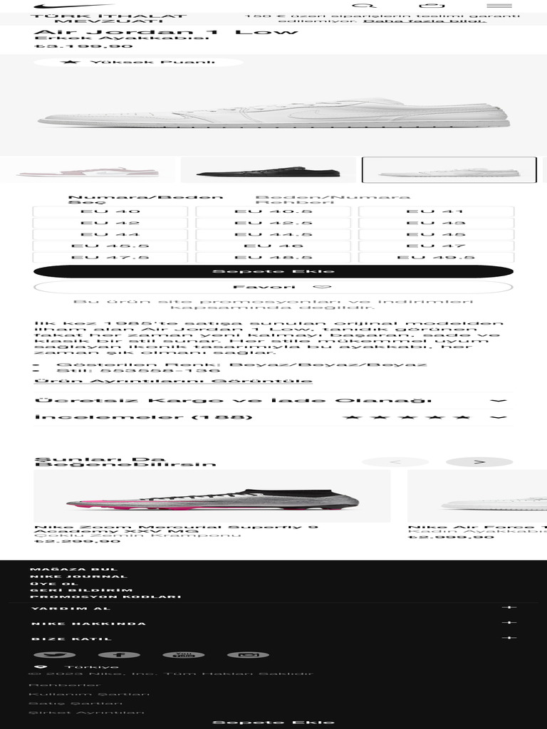 Air Jordan 1 Low Erkek Ayakkabısı. Nike TR | PDF