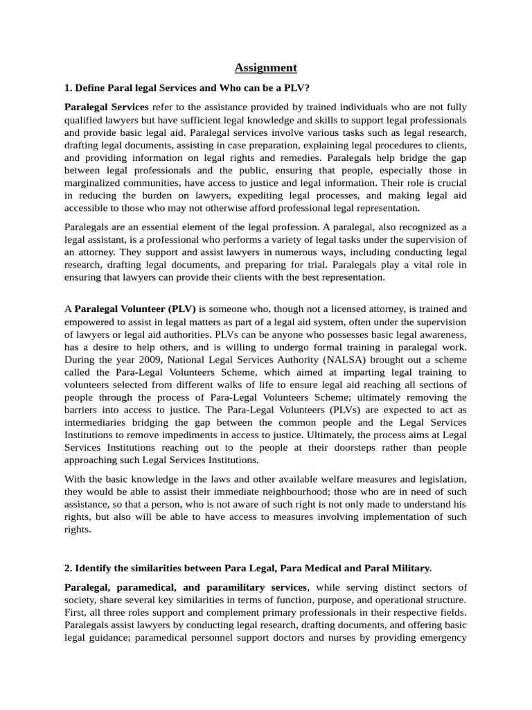 Understanding Paralegal Services Roles | PDF | Paralegal | Legal Aid