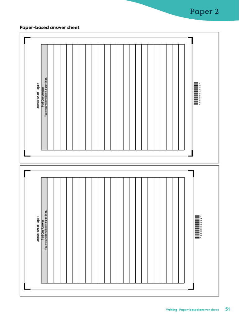 Paper-Based Answer Sheet Template | PDF