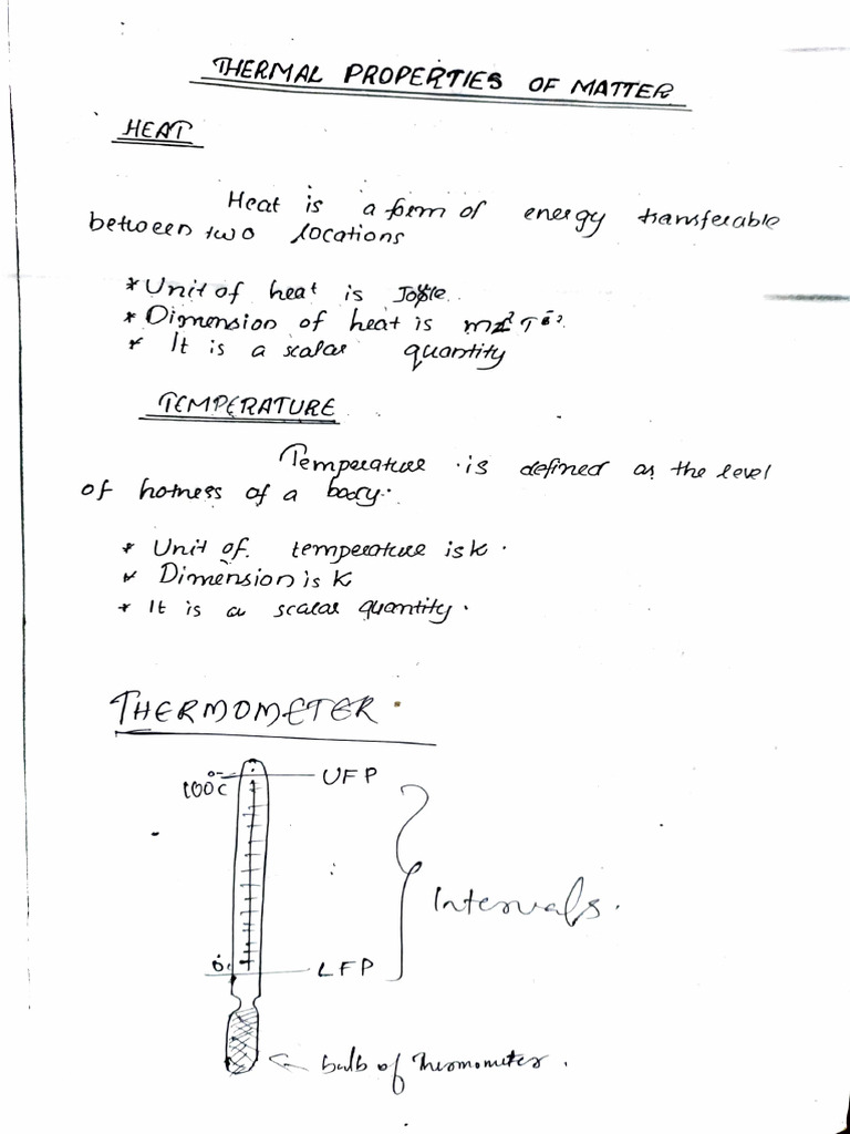 Thermal Properties of Matter | PDF | Applied And Interdisciplinary ...