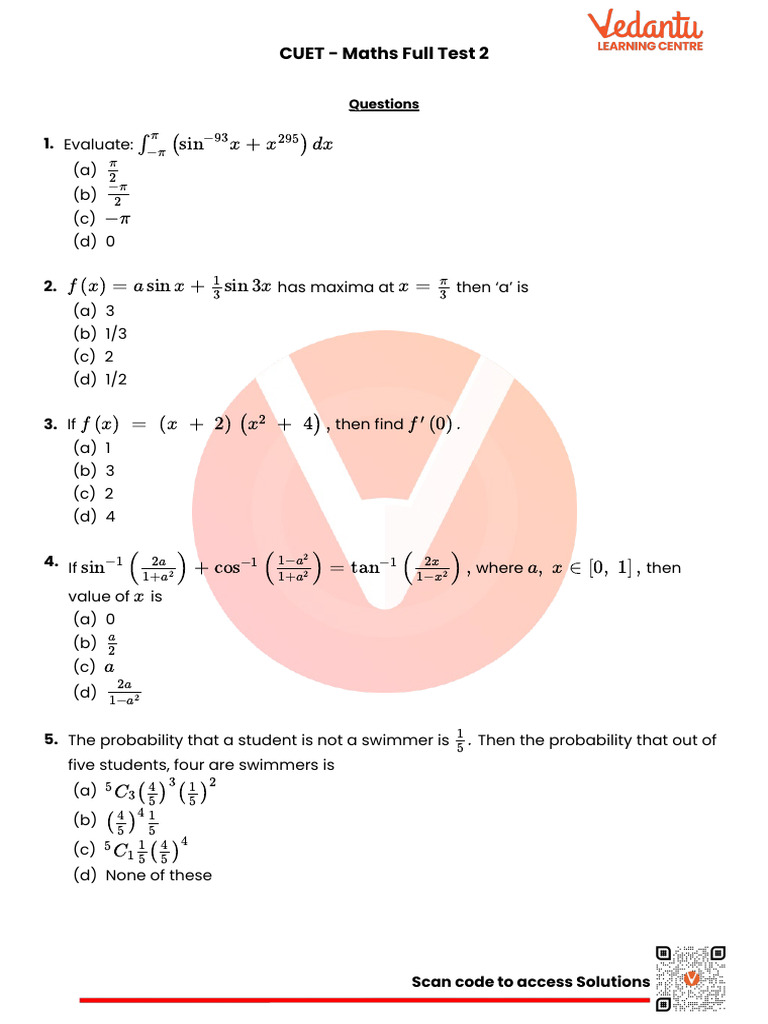maths full test 2 | PDF | Mathematics