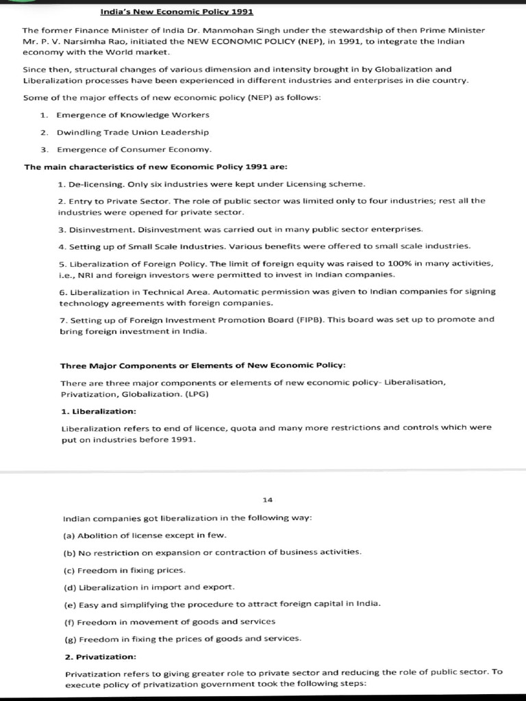 India's 1991 Economic Policy Overview | PDF | Industrial Policy | Exports