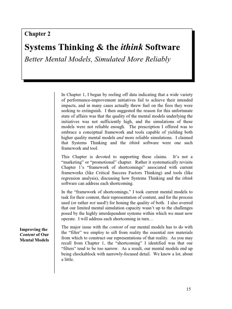 Enhancing Mental Models with Systems Thinking | PDF