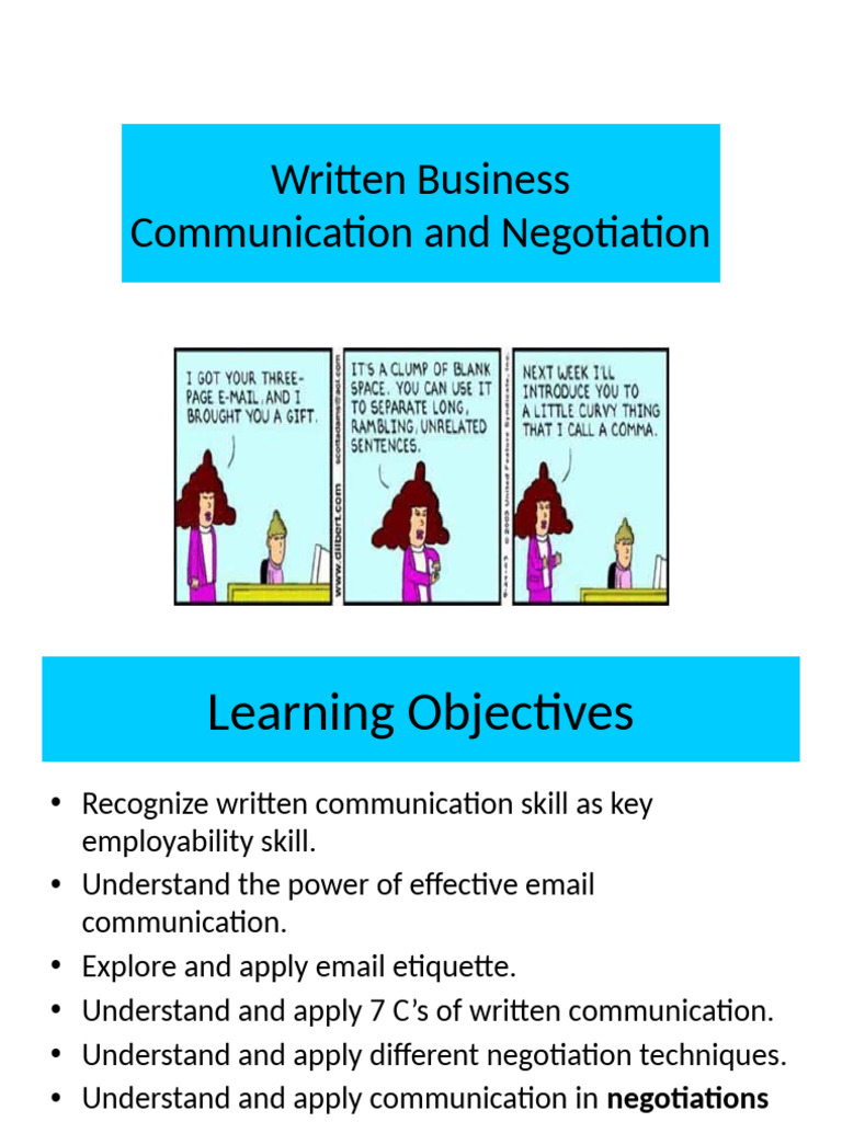 Week 9 Professional Written Communication and Negotiation Styles | PDF ...