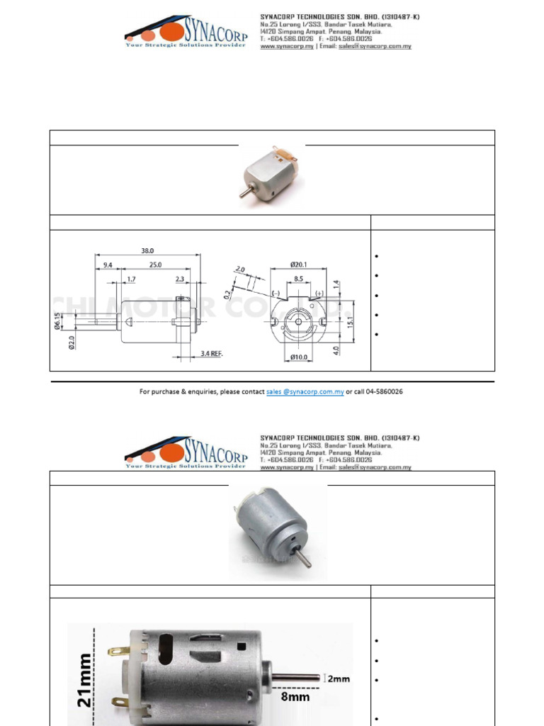 DC Motors Basic Info List | PDF | Electricity | Machines