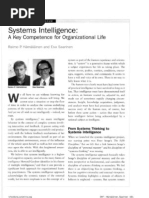 Systems Intelligence Reflections