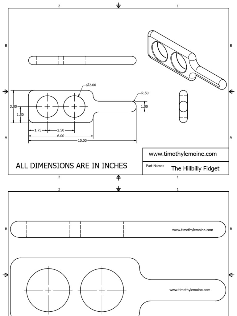 Hillbilly Fidget Multiview Drawing | PDF
