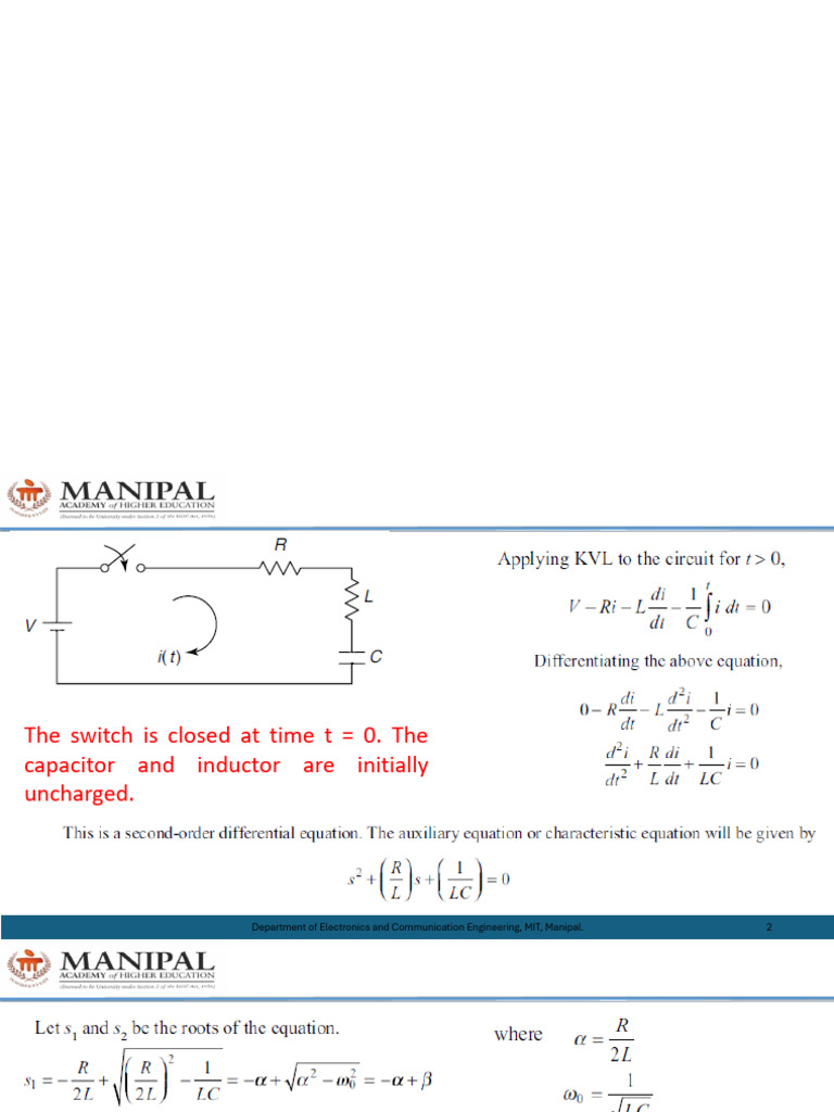 Second Order Differential Equations Guide | PDF | Electronic ...