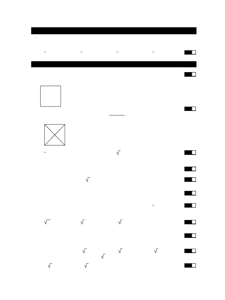 Bank Math Rectangle And Square Problems Pdf Area Elementary Geometry