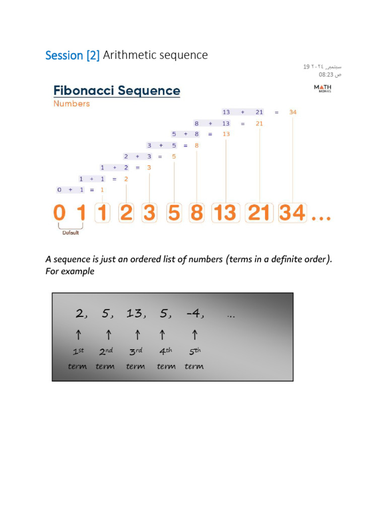 Session 2 Arithmetic Sequence | PDF