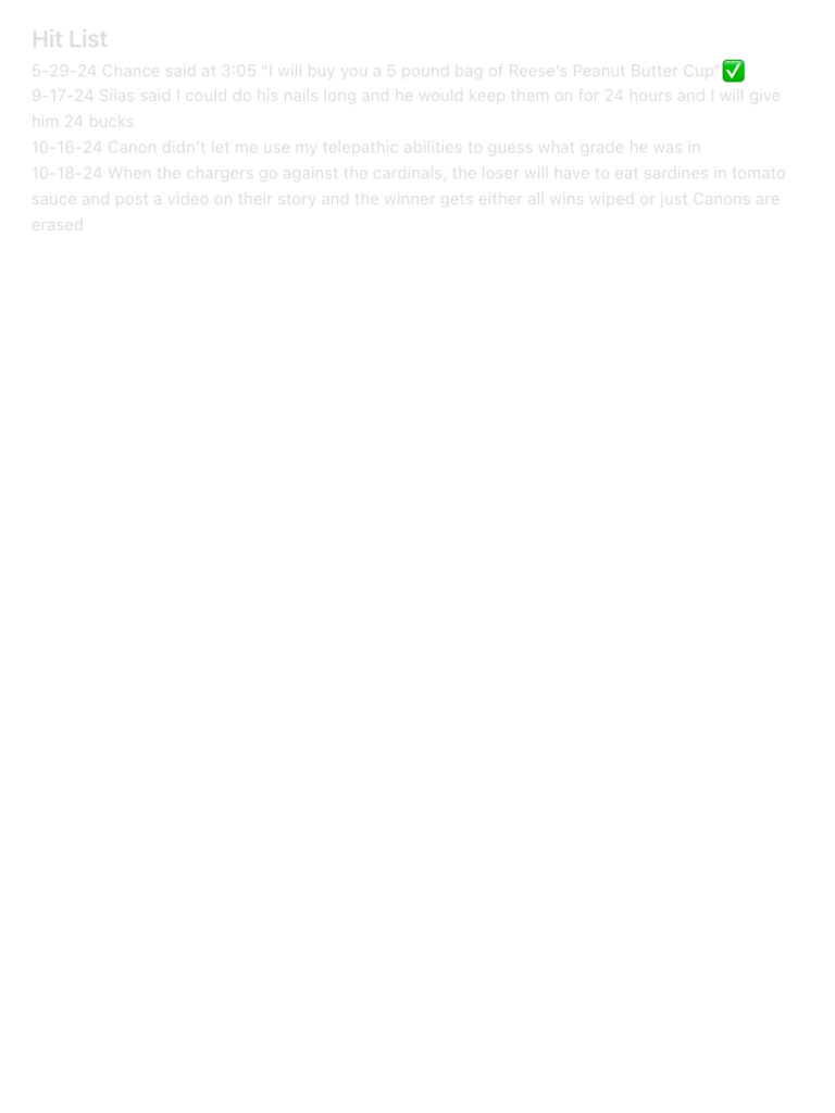 Hit List | PDF