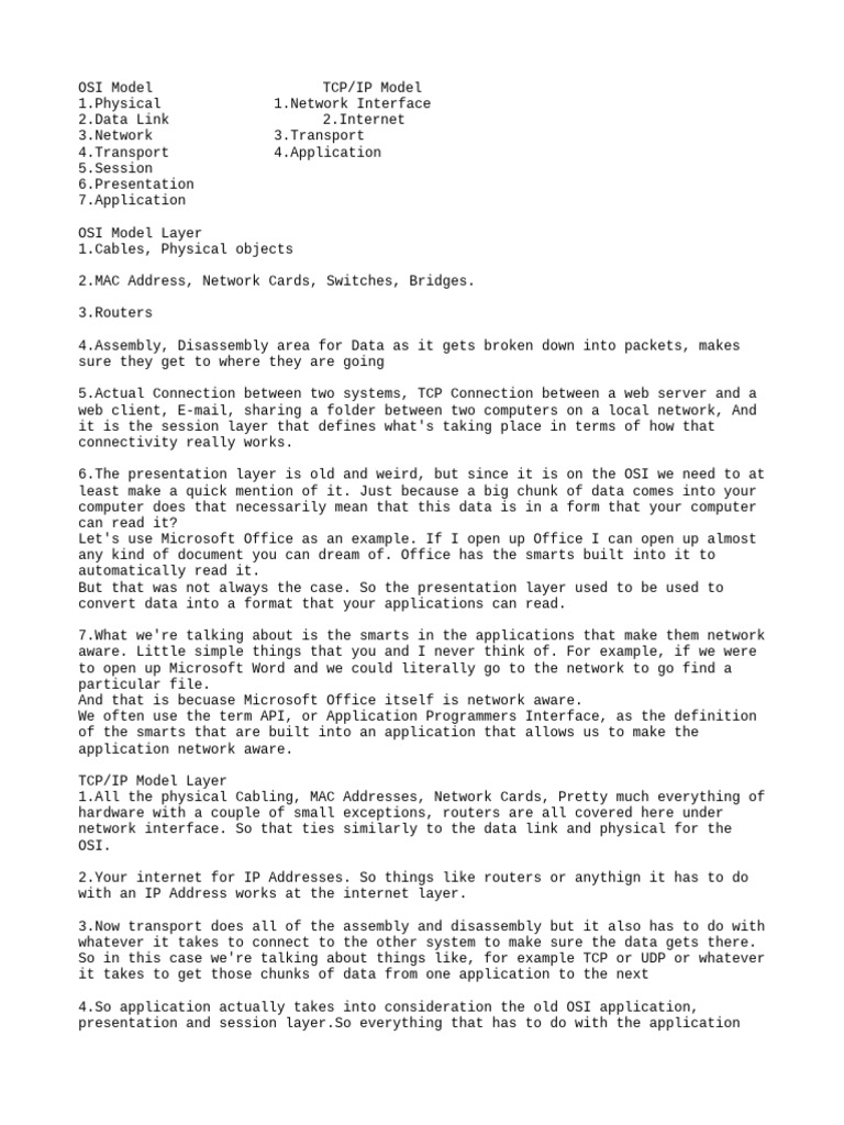 Osi tcpip model layers pdf computer network internet protocol suite