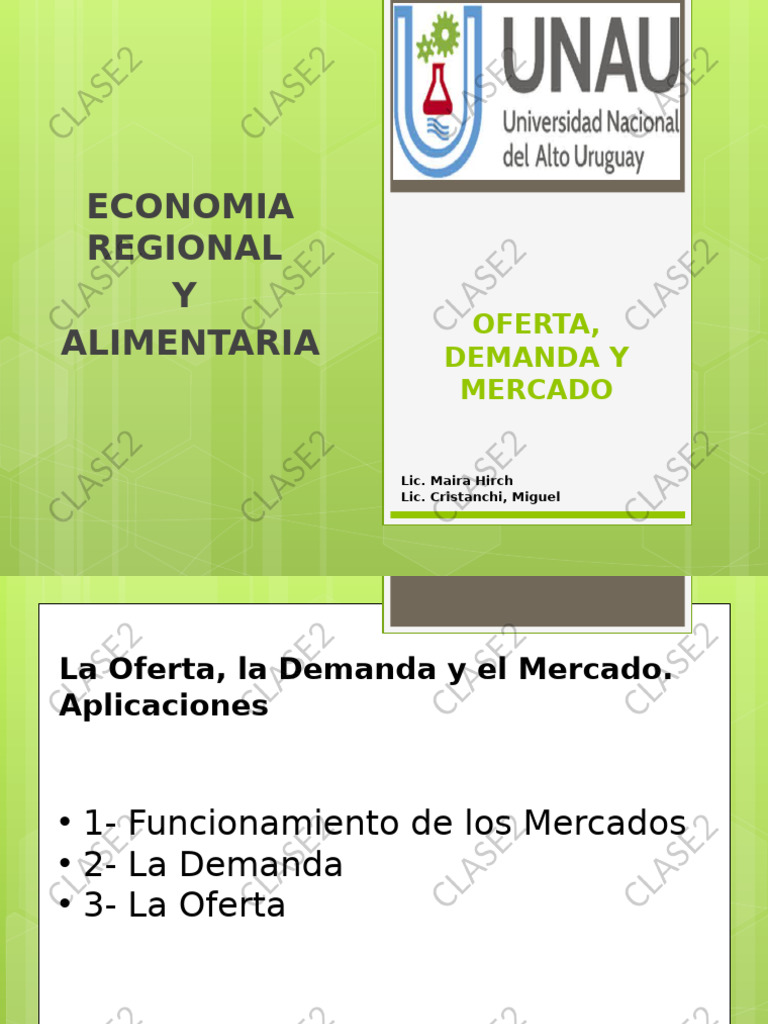 Oferta y Demanda UNAU | PDF | Oferta (economía) | Mercado (economía)