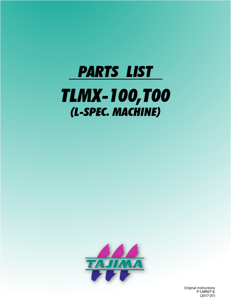 P-Lmr07-E tlmx-100 t00l 2017 07 | PDF | Screw | Tools