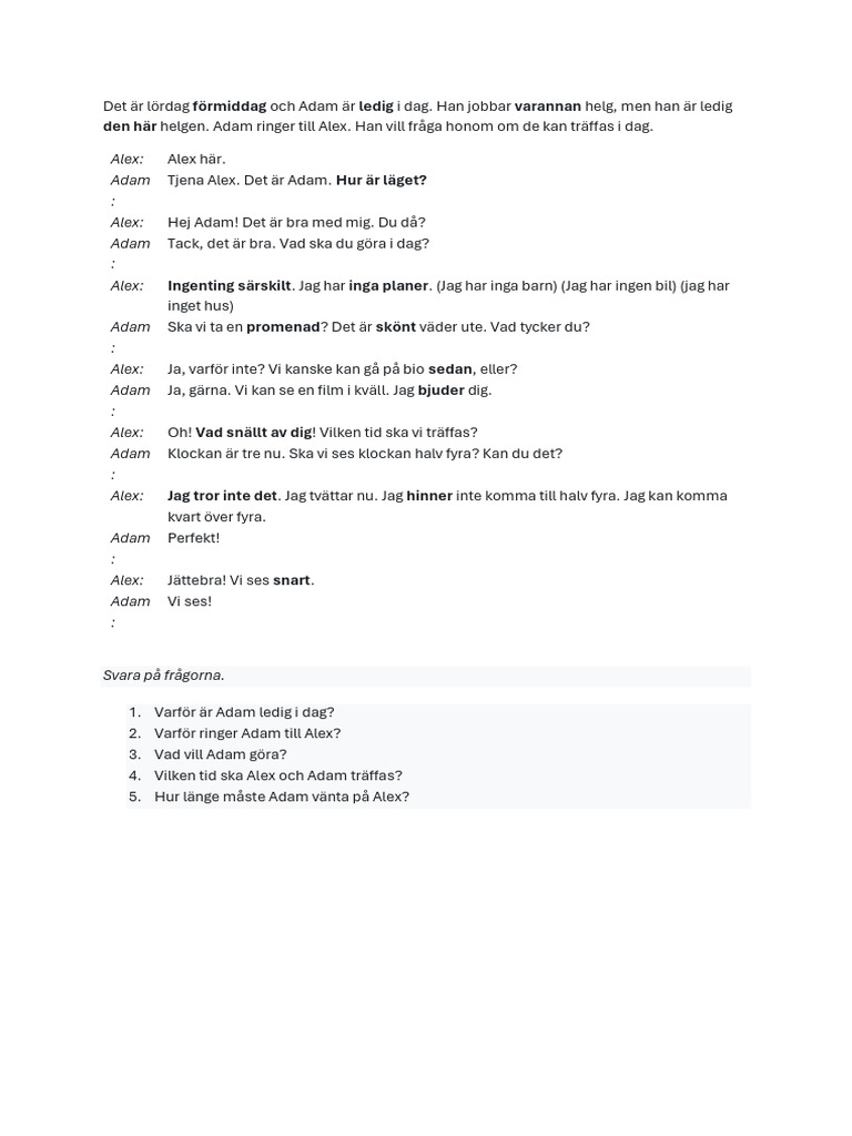 Text and Exercise | PDF