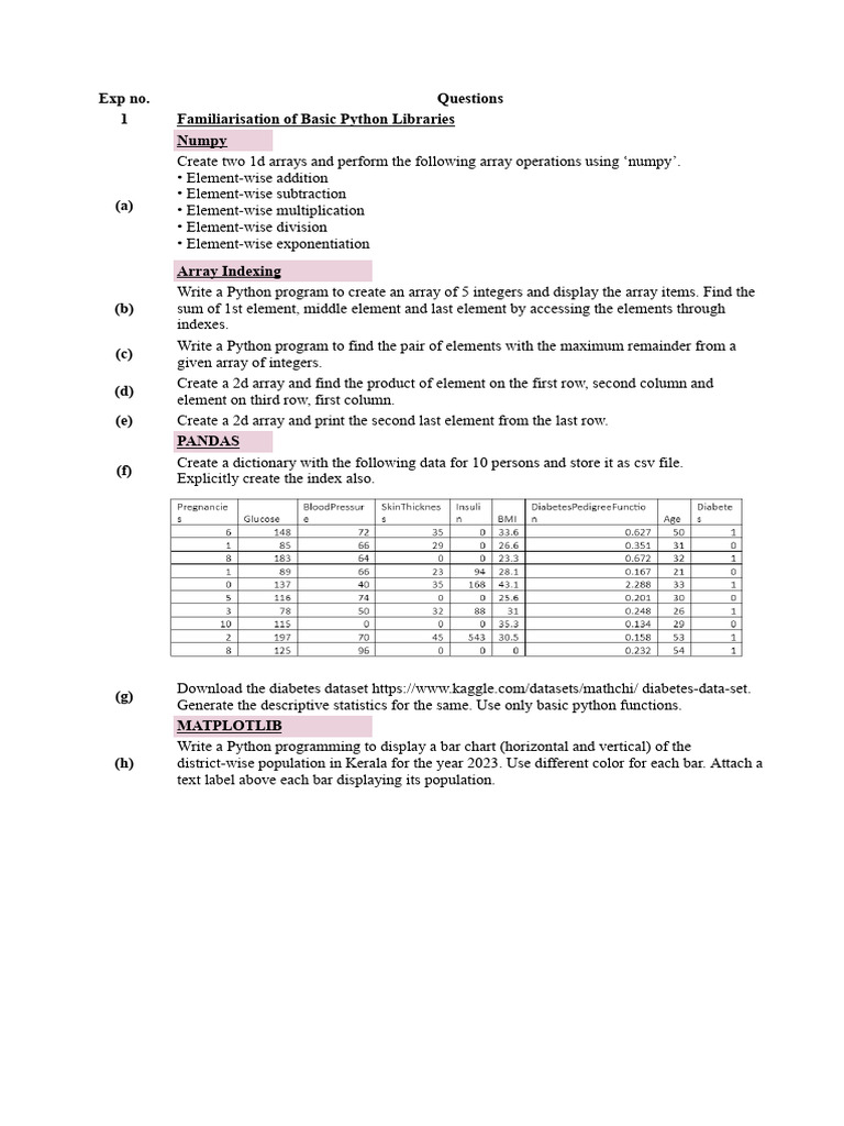 AI ML Exp 1-1 | PDF