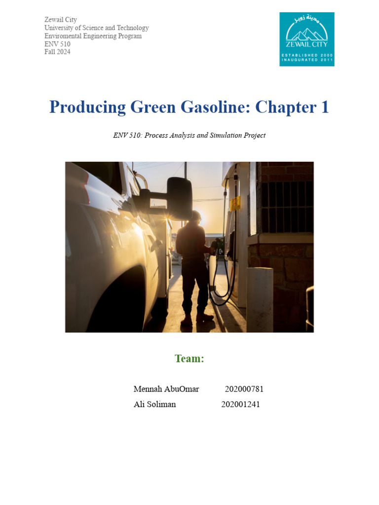 Producing Green Gasoline - Chapter 1 | PDF | Ethanol | Fermentation