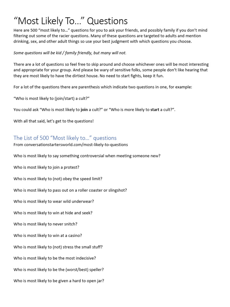 Most-likely-questions | PDF