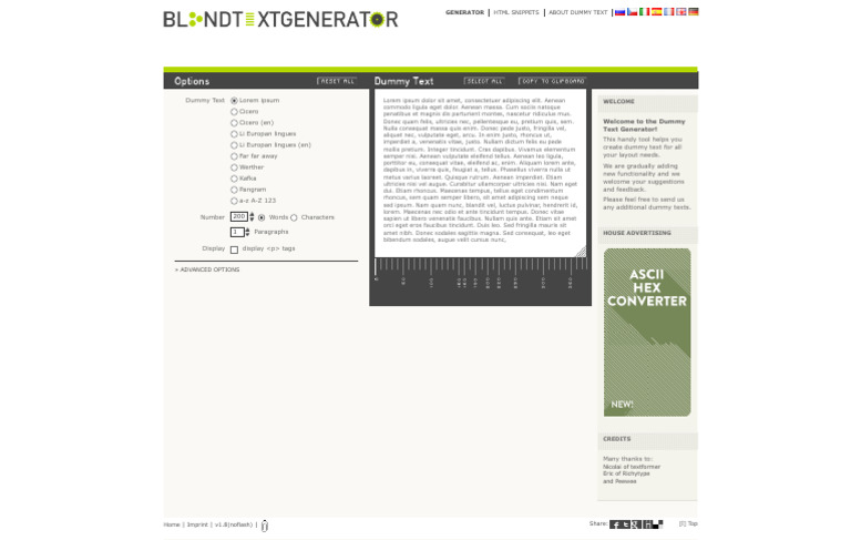Dummy Text Generator Tool | PDF