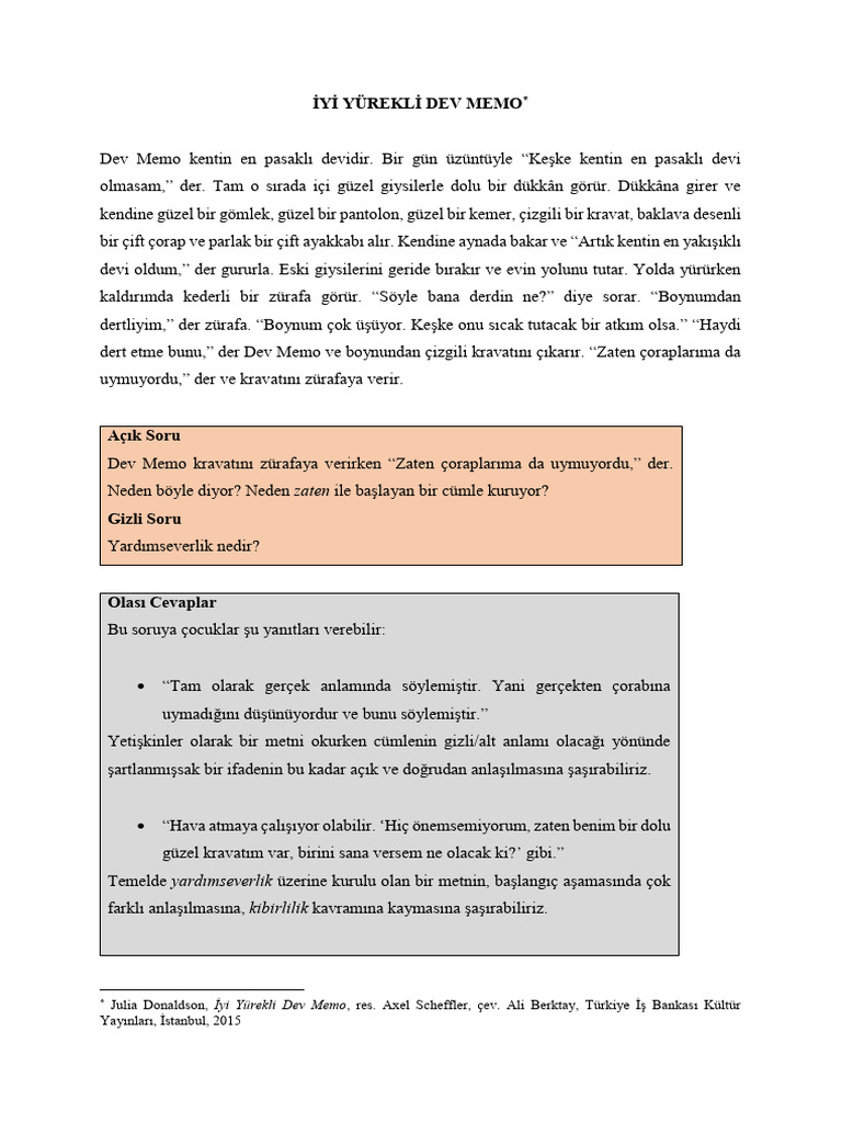 Iyi Yürekli Dev Memo | PDF