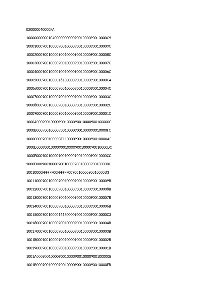 Hexadecimal Data Analysis Document | PDF