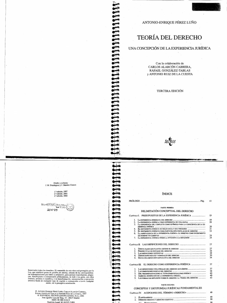 T1 antonio e perez lu o teor a del derecho madrid tecnos 2004