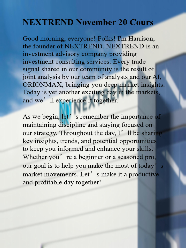 NEXTREND Market Insights for November 20 | PDF | Stocks | Investing