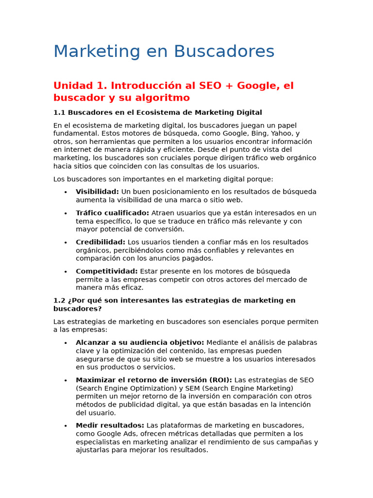Estrategias SEO y Algoritmos de Google | PDF | Marketing de motores de ...
