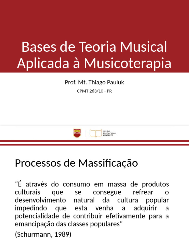 Bases de Teoria Musical Aplicada À Musicoterapia | PDF | Acorde (música ...